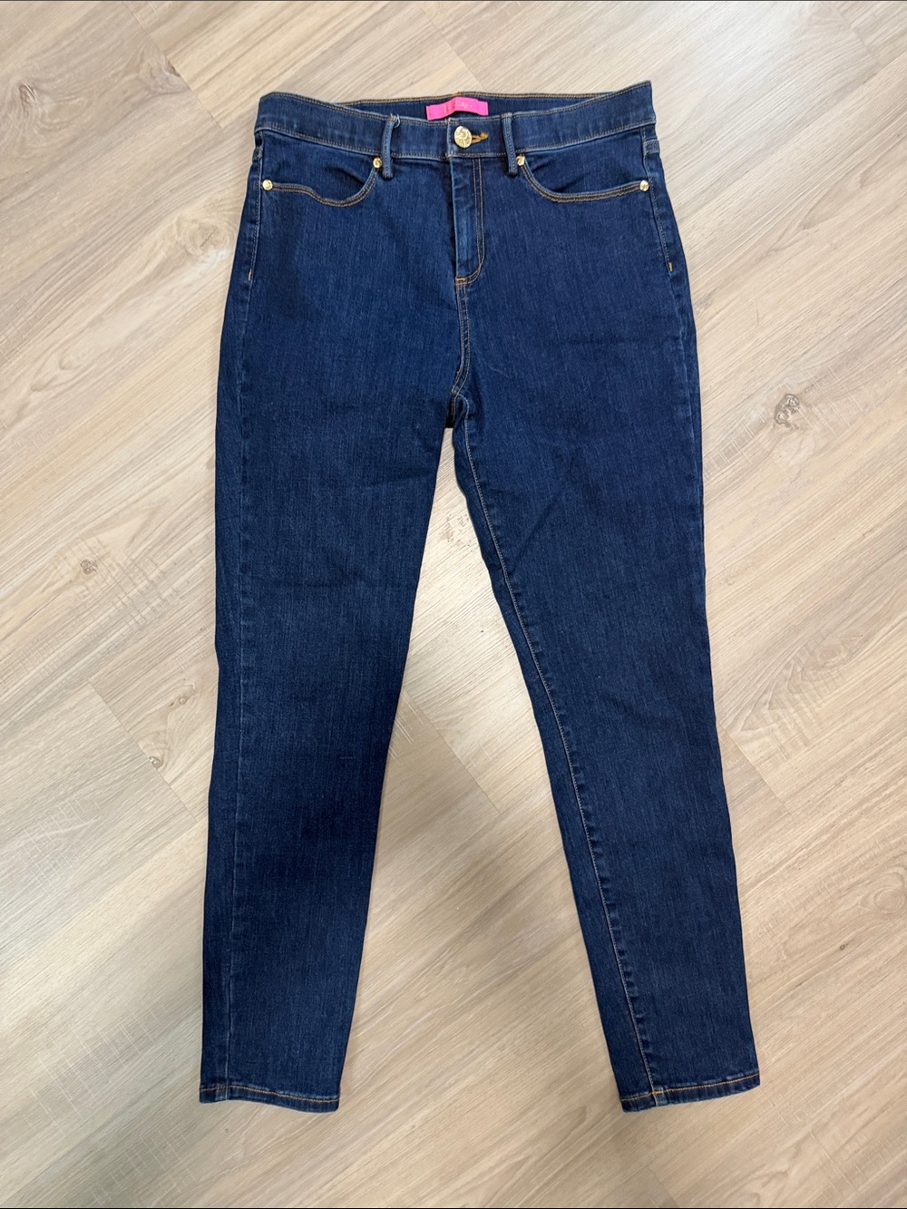 Lilly Pulitzer Dark Wash Eagan High Rise Skinny Denim Jeans. Sz M-10 - Picture 5 of 13